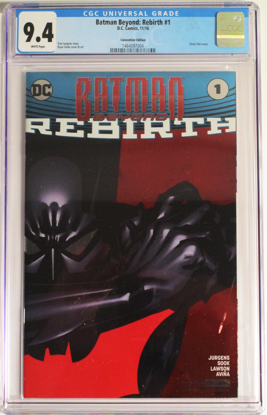 Batman Beyond Rebirth #1 Cover E CGC 9.4 NYCC Exclusive Ryan Sook Chrome Cover