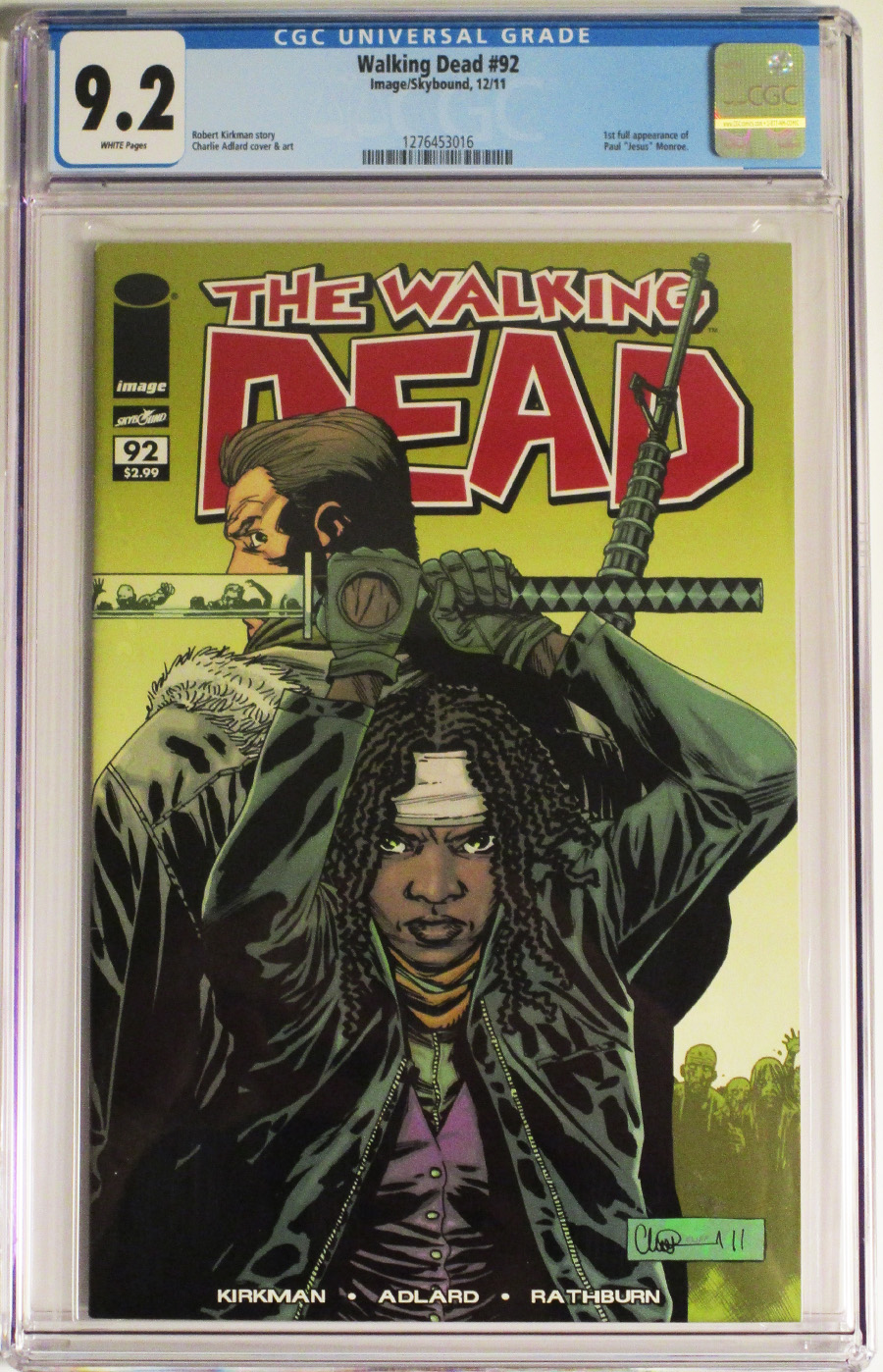 Walking Dead #92 Cover B CGC 9.2