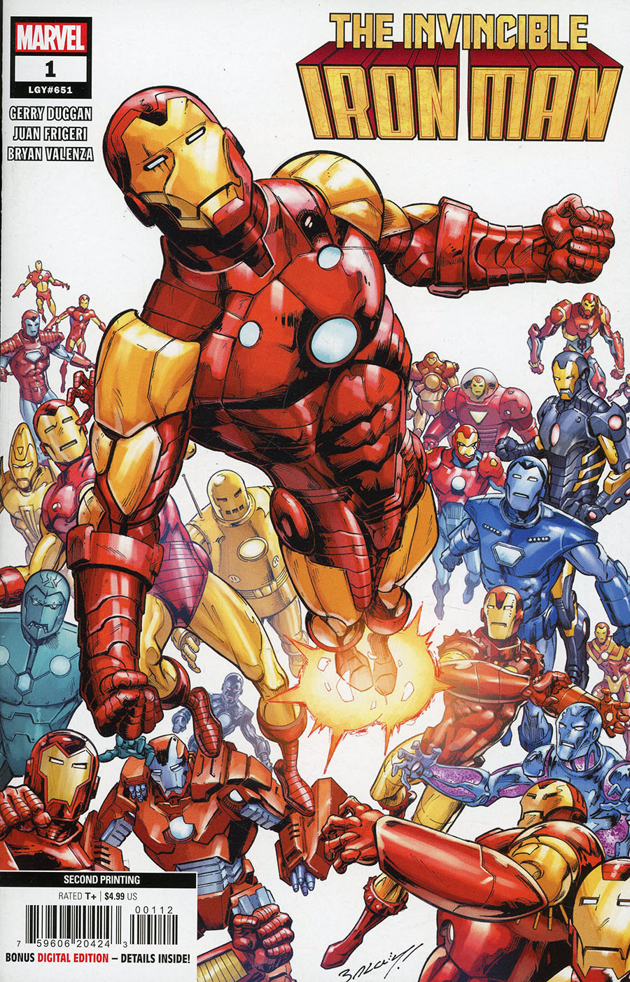 Invincible Iron Man Vol 4 #1 Cover J 2nd Ptg Mark Bagley Variant Cover