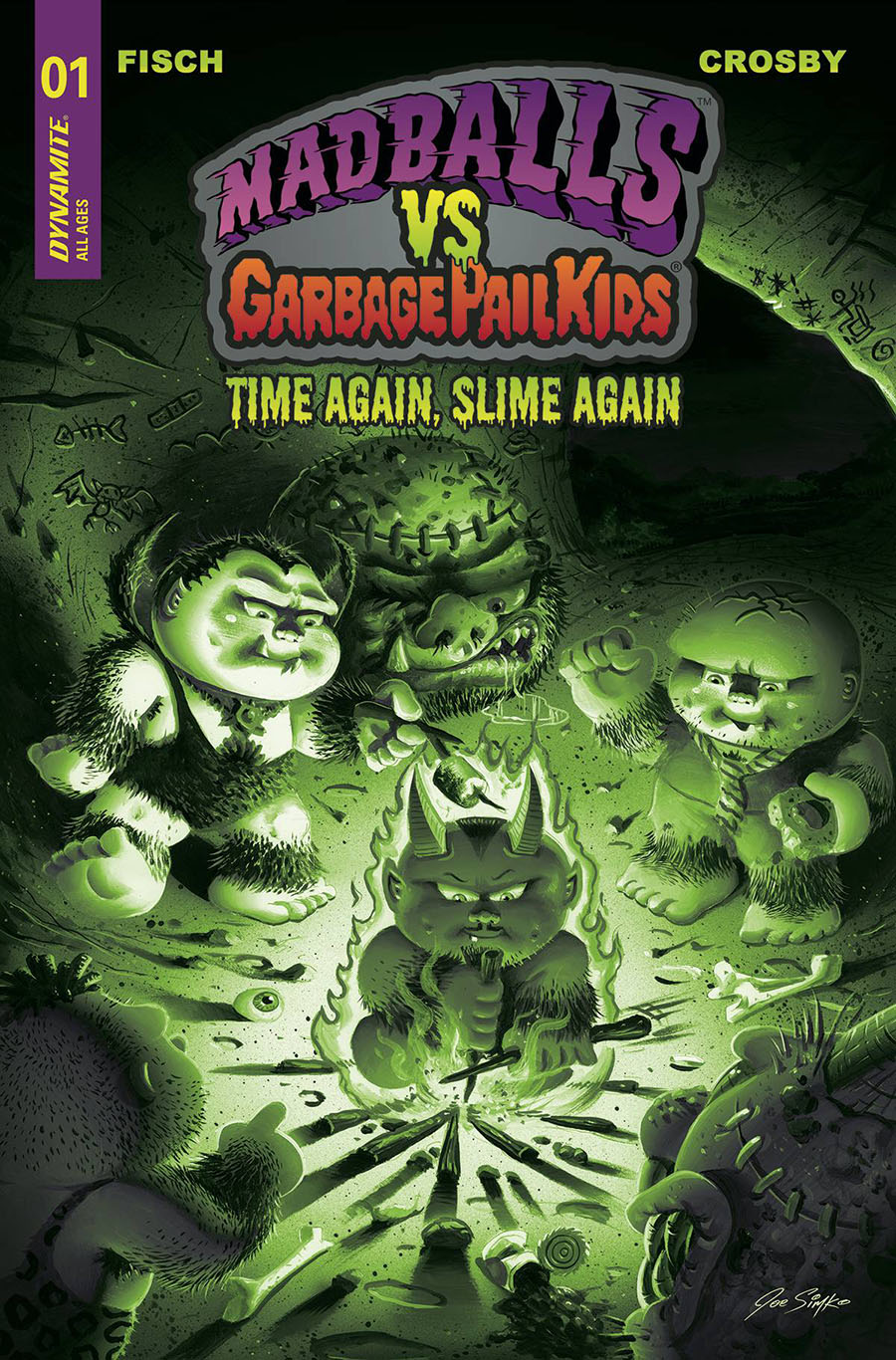 Madballs vs Garbage Pail Kids Time Again Slime Again #1 Cover O Incentive Joe Simko Slime Green Cover