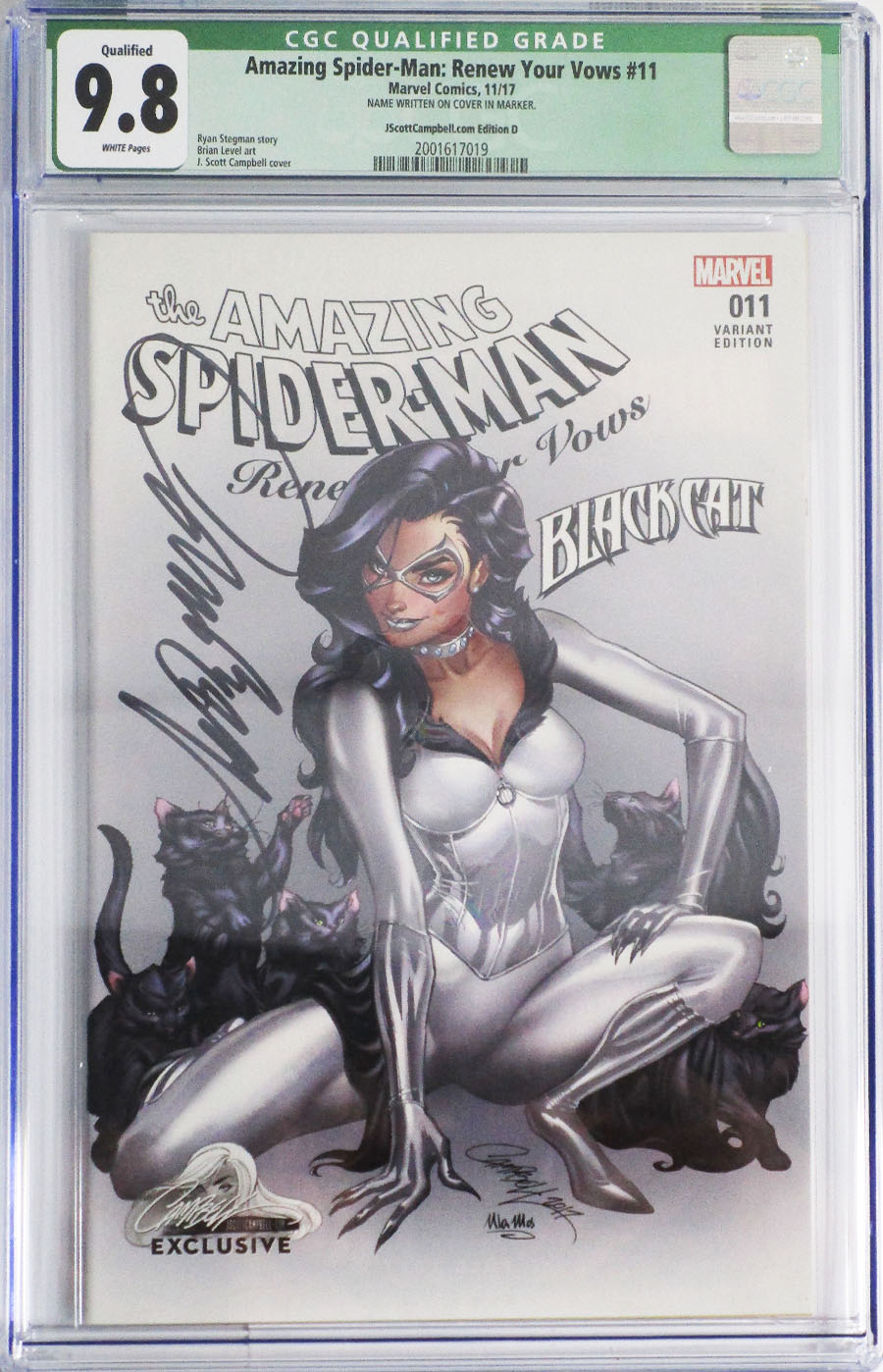 Amazing Spider-Man Renew Your Vows Vol 2 #11 Cover B CGC Qualified 9.8 J Scott Campbell Variant Cover Signed by J Scott Campbell 