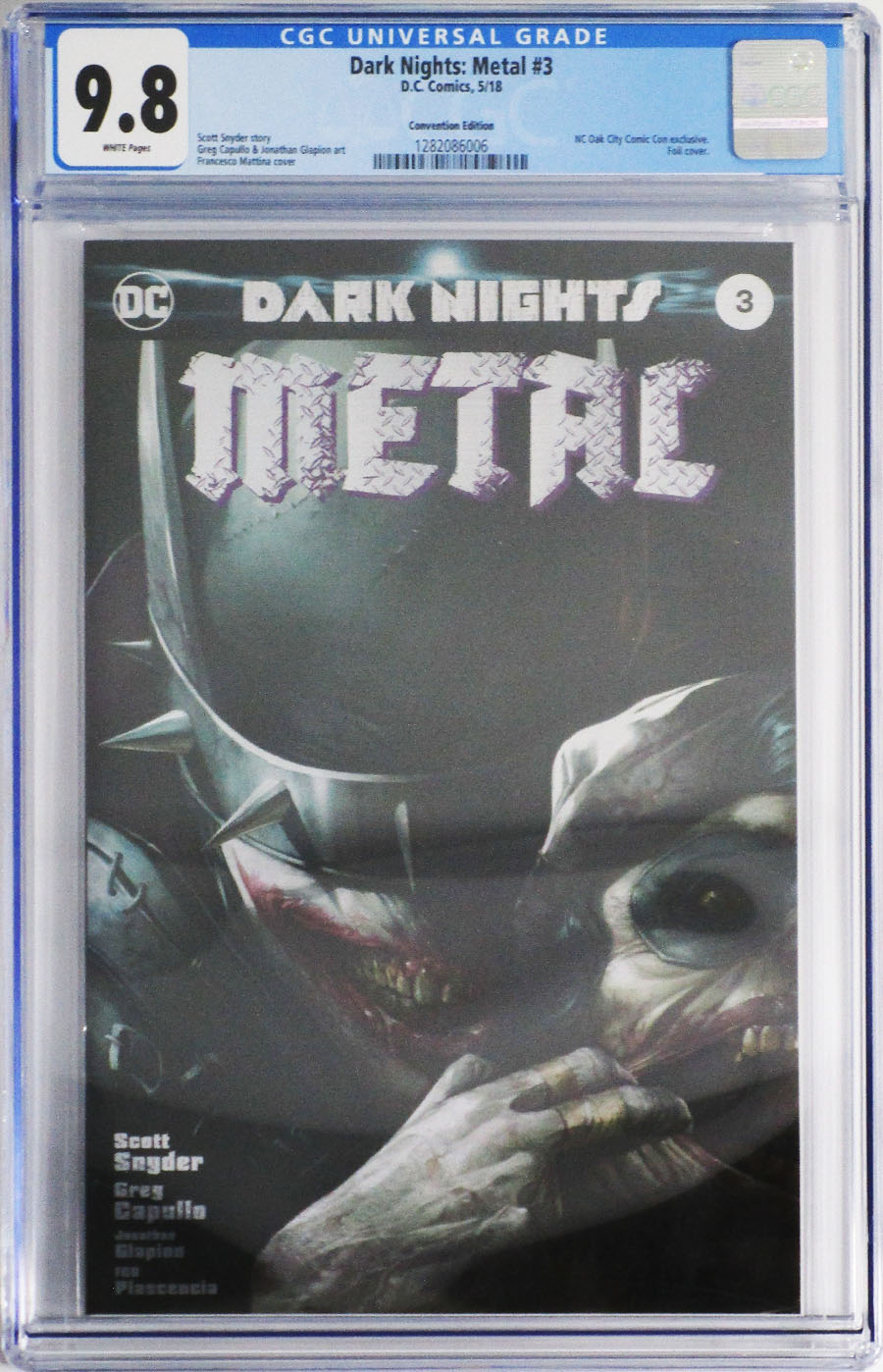Dark Nights Metal #3 Cover G CGC 9.8 Francesco Mattina Variant Cover