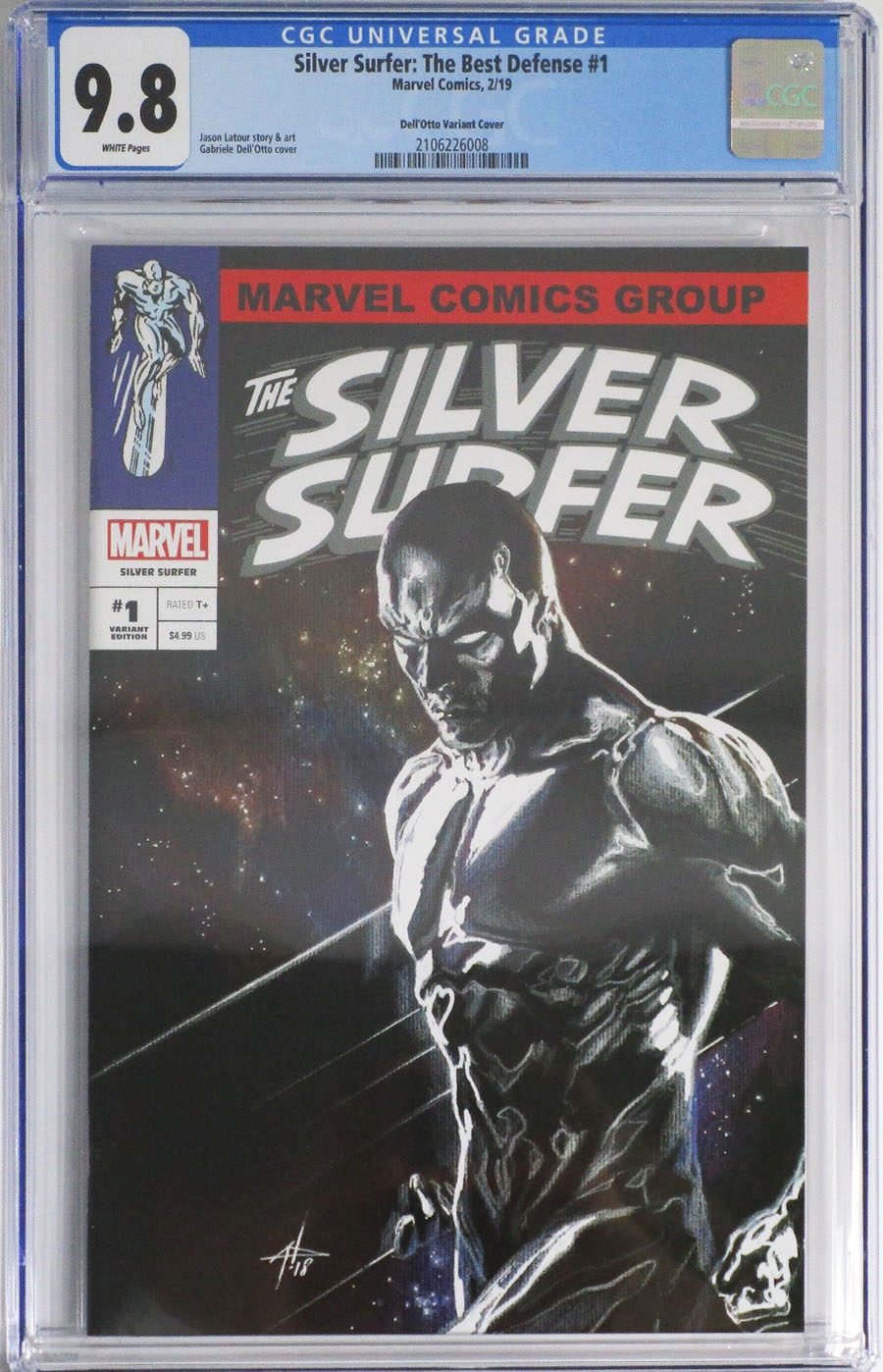 Defenders Silver Surfer #1 Cover G CGC 9.8 Gabriele Dell Otto Variant (Best Defense Part 4)
