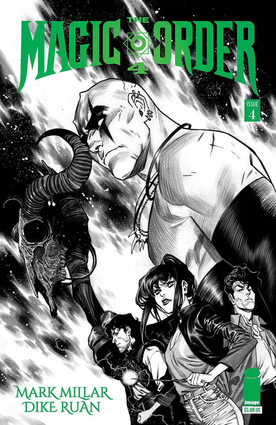 Magic Order 4 #4 Cover B Variant Dike Ruan Black & White Cover