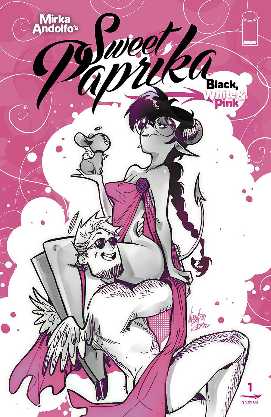 Mirka Andolfos Sweet Paprika Black White & Pink #1 Cover A Regular Mirka Andolfo Cover