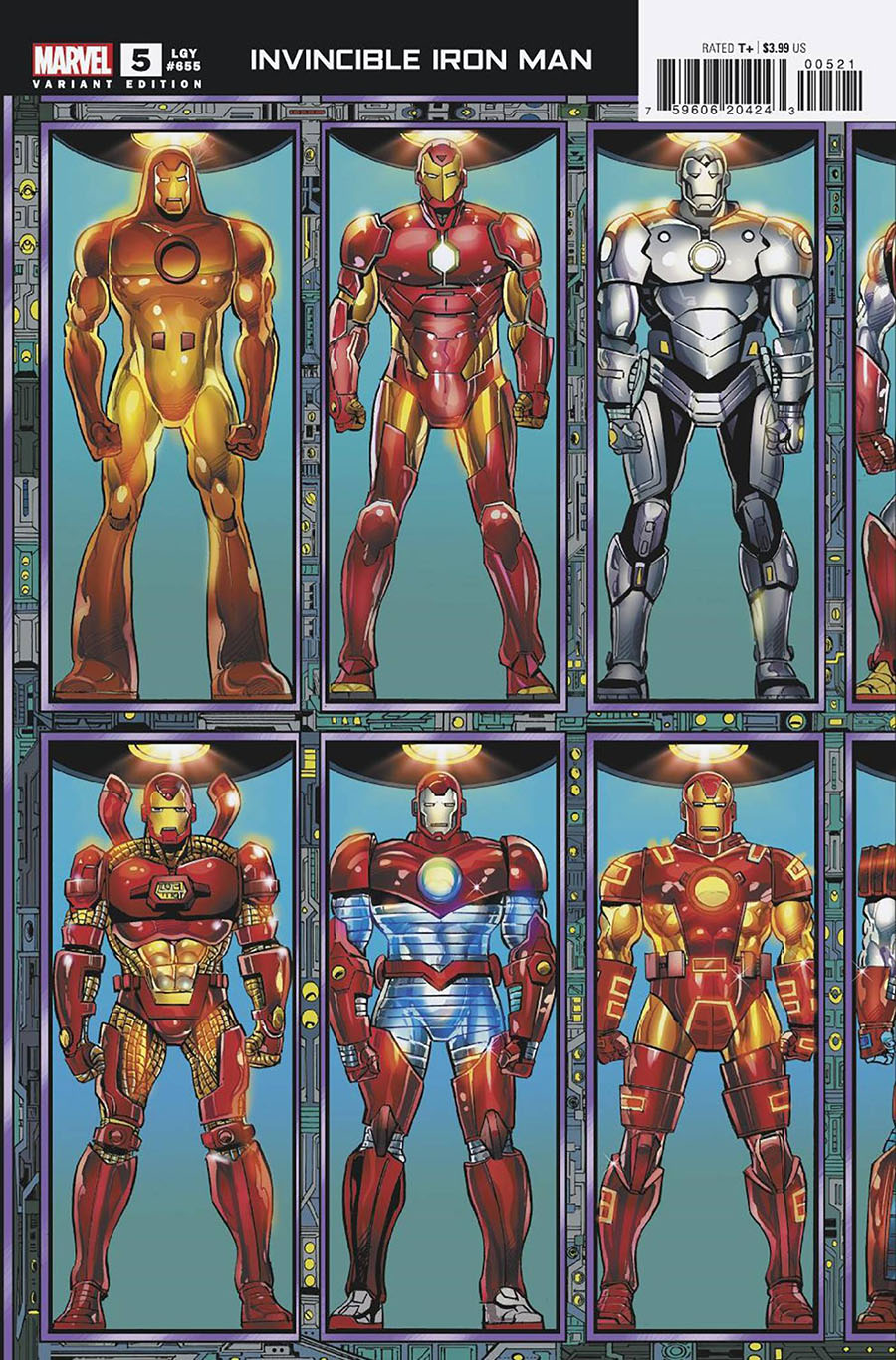 Invincible Iron Man Vol 4 #5 Cover B Variant Bob Layton Connecting Cover