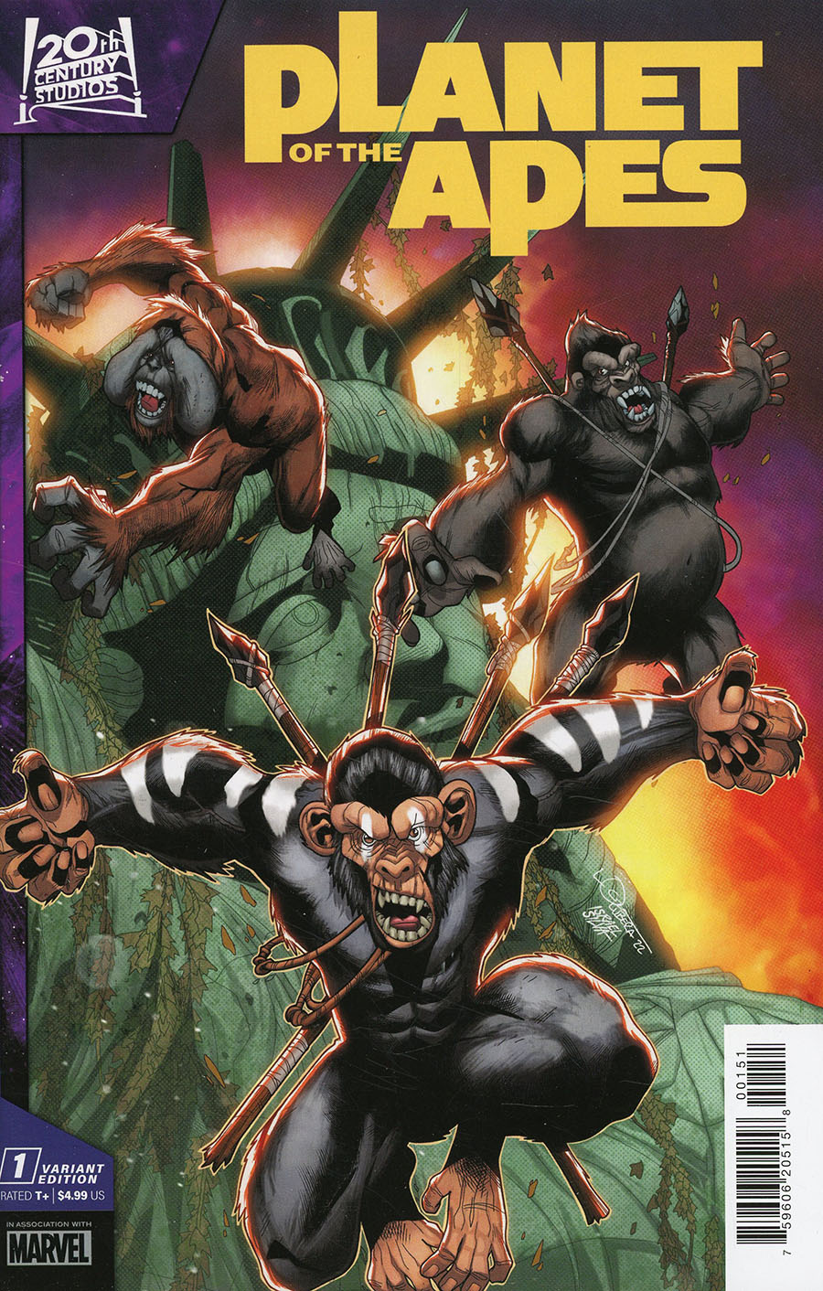 Planet Of The Apes Vol 4 #1 Cover E Variant Logan Lubera Cover