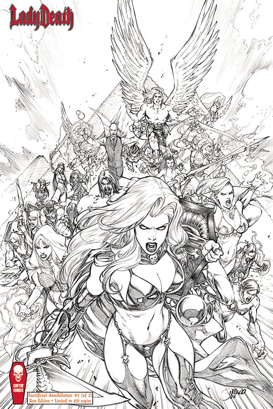 Lady Death Sacrificial Annihilation #1 Cover H Raw Edition