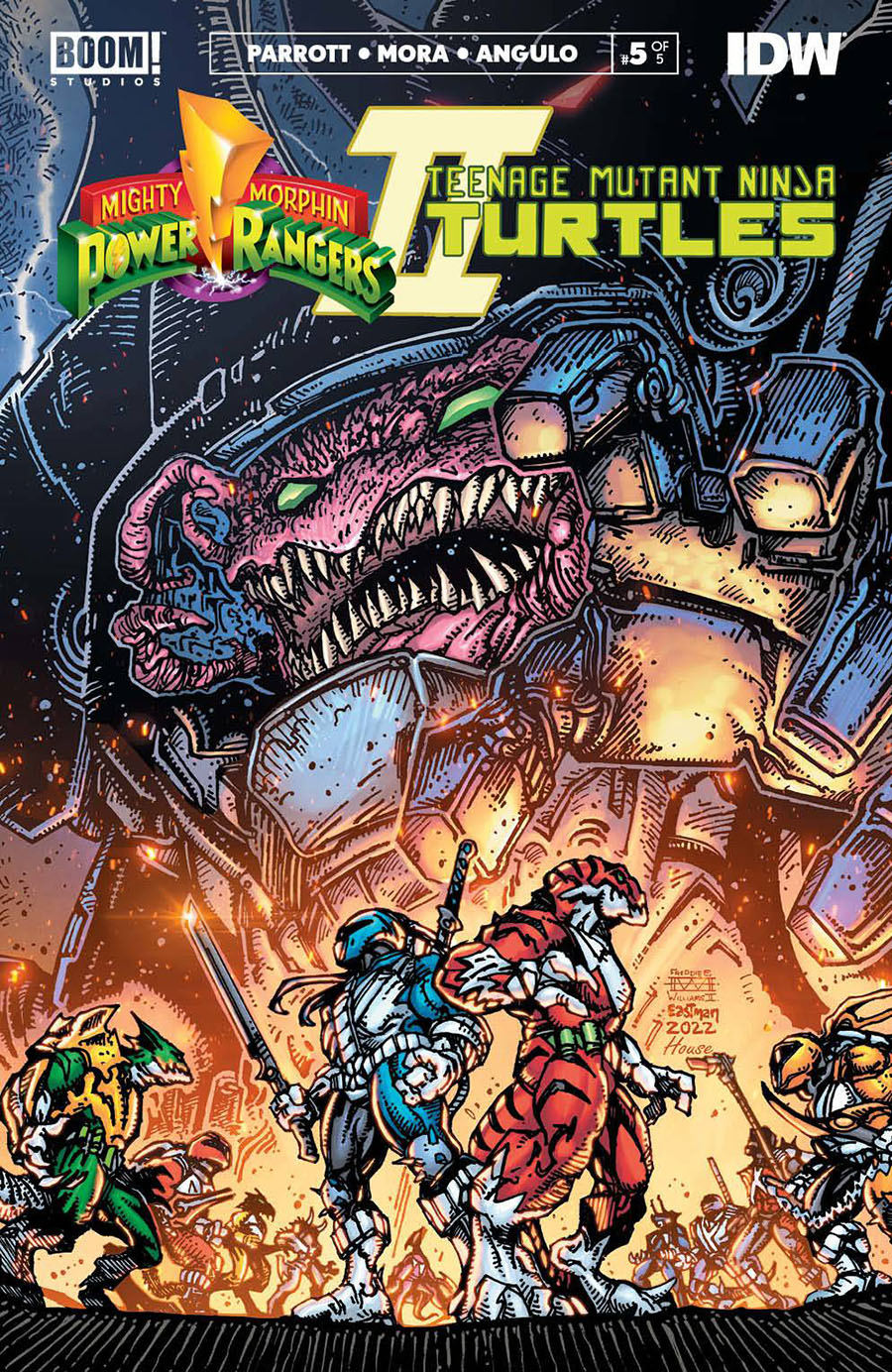 Mighty Morphin Power Rangers Teenage Mutant Ninja Turtles II #5 Cover B Variant Kevin Eastman & Freddie E Williams II Cover