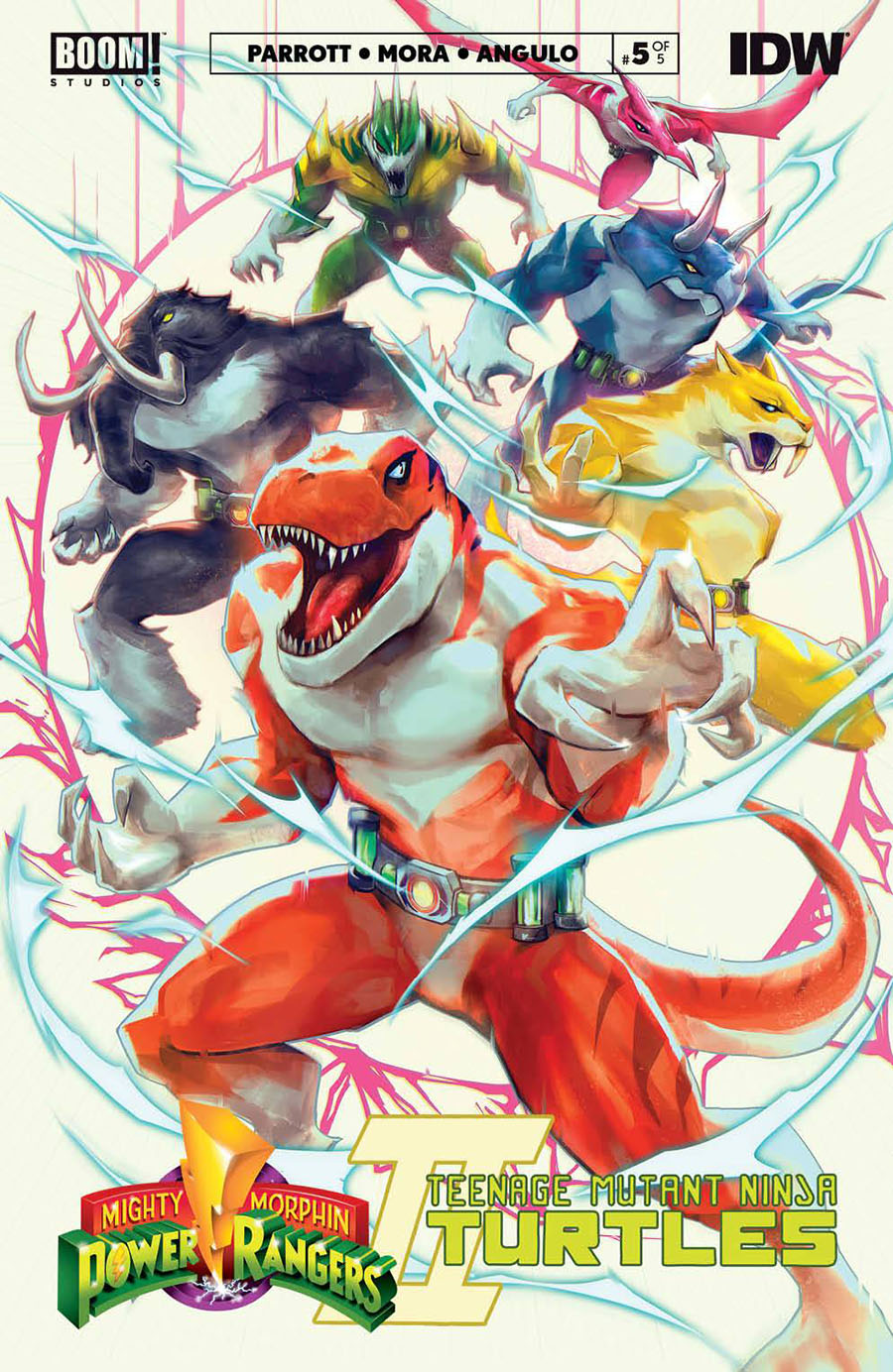 Mighty Morphin Power Rangers Teenage Mutant Ninja Turtles II #5 Cover C Variant Ivan Tao MMPR Cover