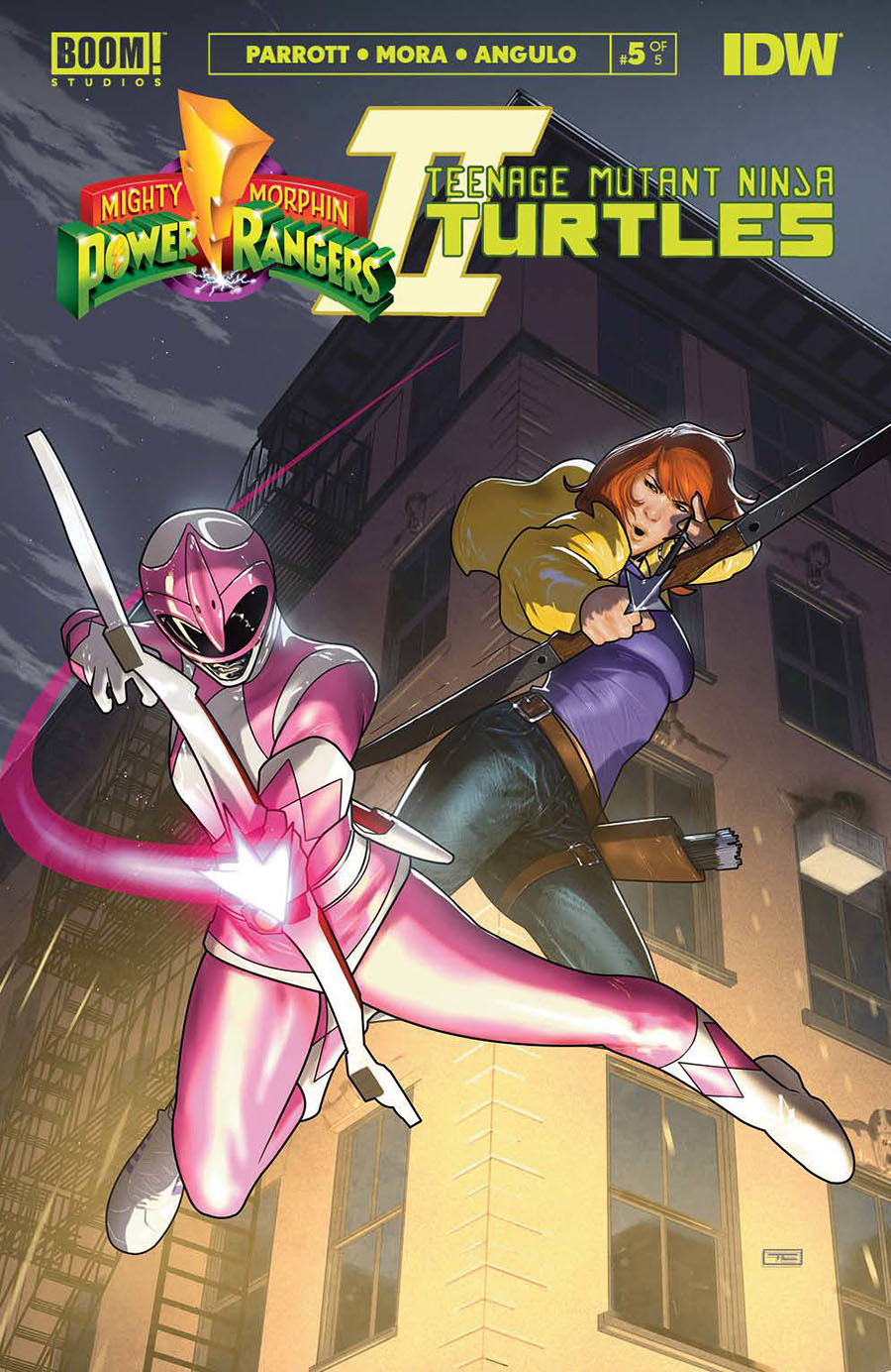 Mighty Morphin Power Rangers Teenage Mutant Ninja Turtles II #5 Cover E Variant Taurin Clarke Card Stock Cover