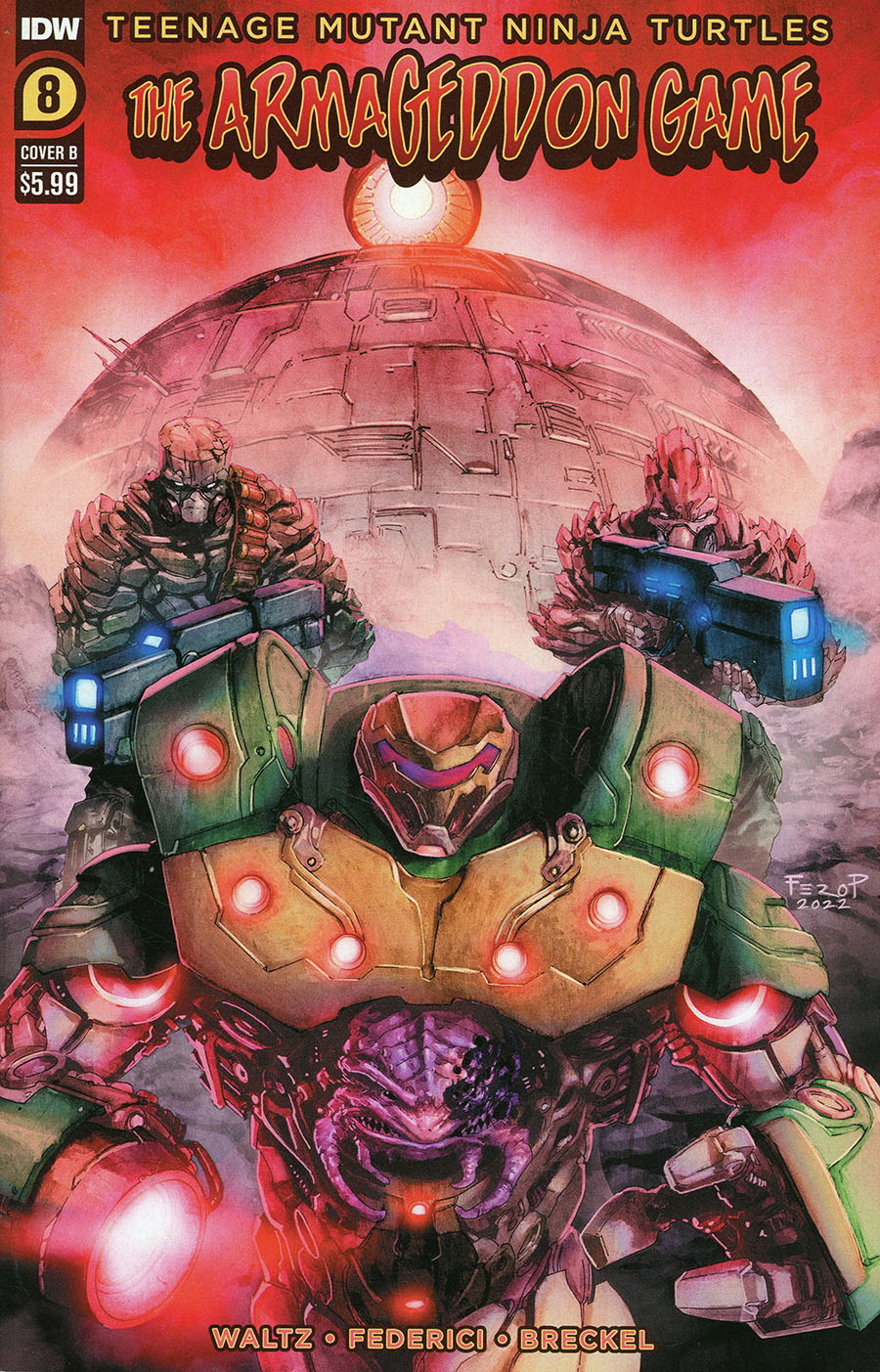 Teenage Mutant Ninja Turtles Armageddon Game #8 Cover B Variant Fero Pe Cover
