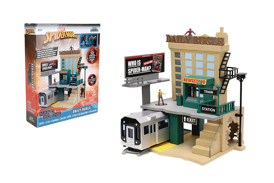 Spider-Man Nano Figure New York City Deluxe Scene With 2 Figures