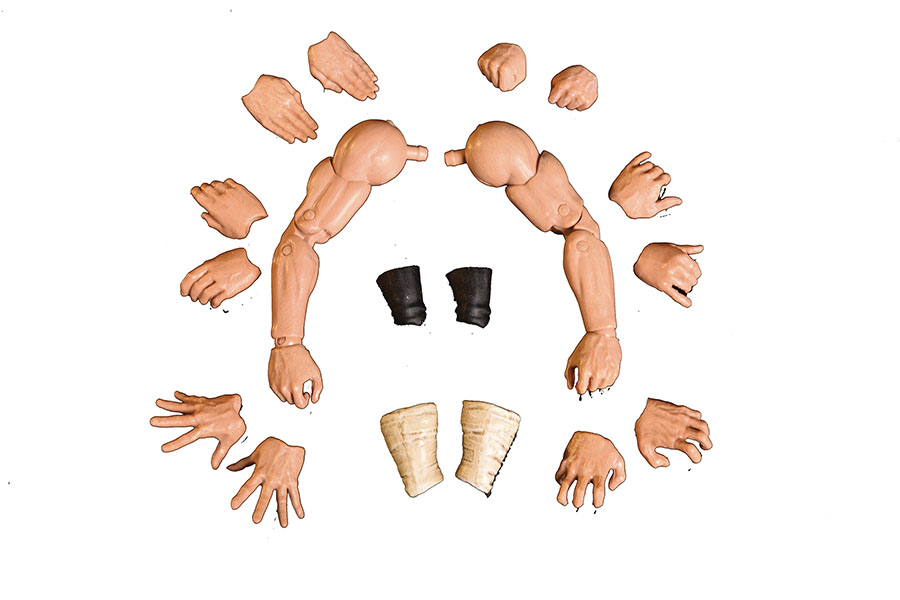 Articulated Icons Arms Hands Wraps Flesh Pack