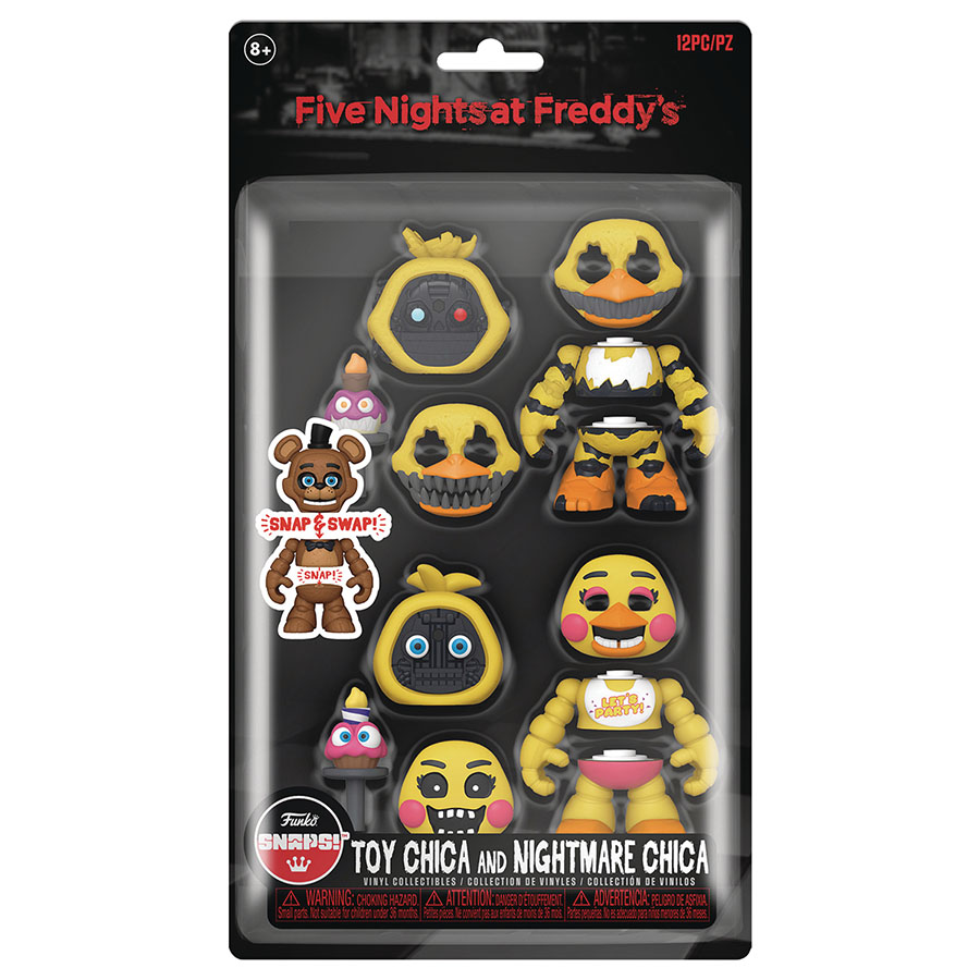 Five Nights At Freddys SNAPS Nightmare Chica & Toy Chica 2-Pack Action Figure
