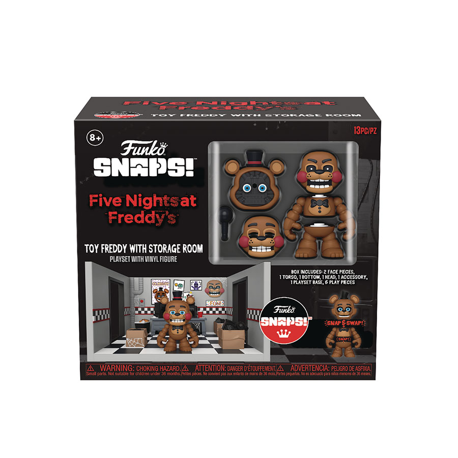 Five Nights At Freddys SNAPS Nightmare Security Room Playset