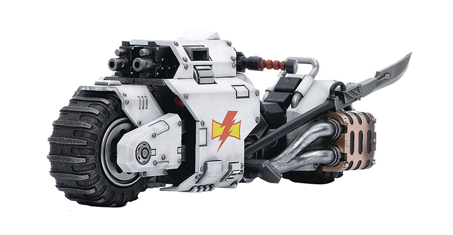 Joytoy Warhammer 40000 White Scars 1/18 Scale Action Figure - Raider Pattern Combat Bike