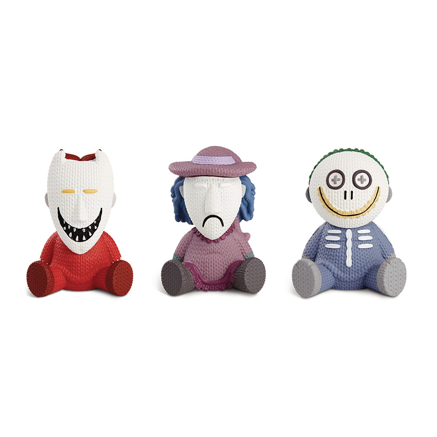 Nightmare Before Christmas Lock Shock And Barrel Handmade By Robots Glow-In-The-Dark 3-Pack Vinyl Figure