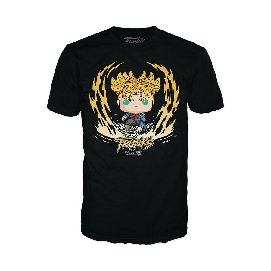 POP Boxed Tee Dragon Ball Super Trunks Black T-Shirt XXX-Large