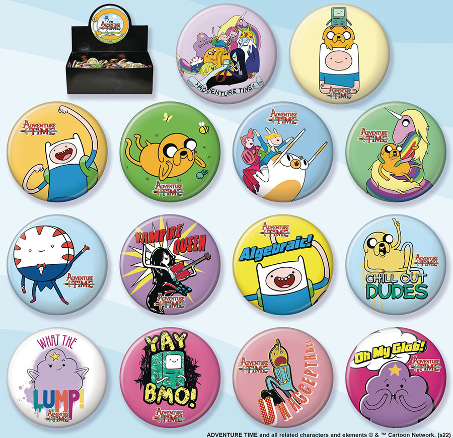 Adventure Time Button 144-Piece Assortment Case
