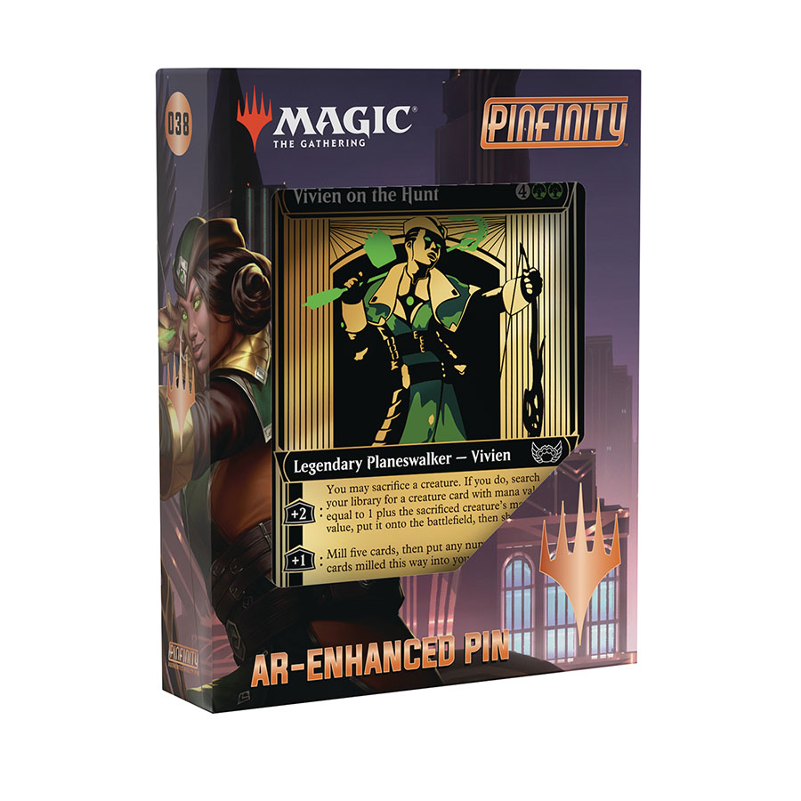 Magic The Gathering New Capenna Limited Edition AR Pin - Vivien On The Hunt