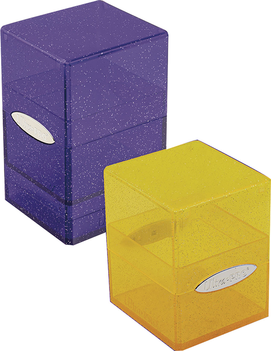 Glitter Finish Satin Tower - Yellow