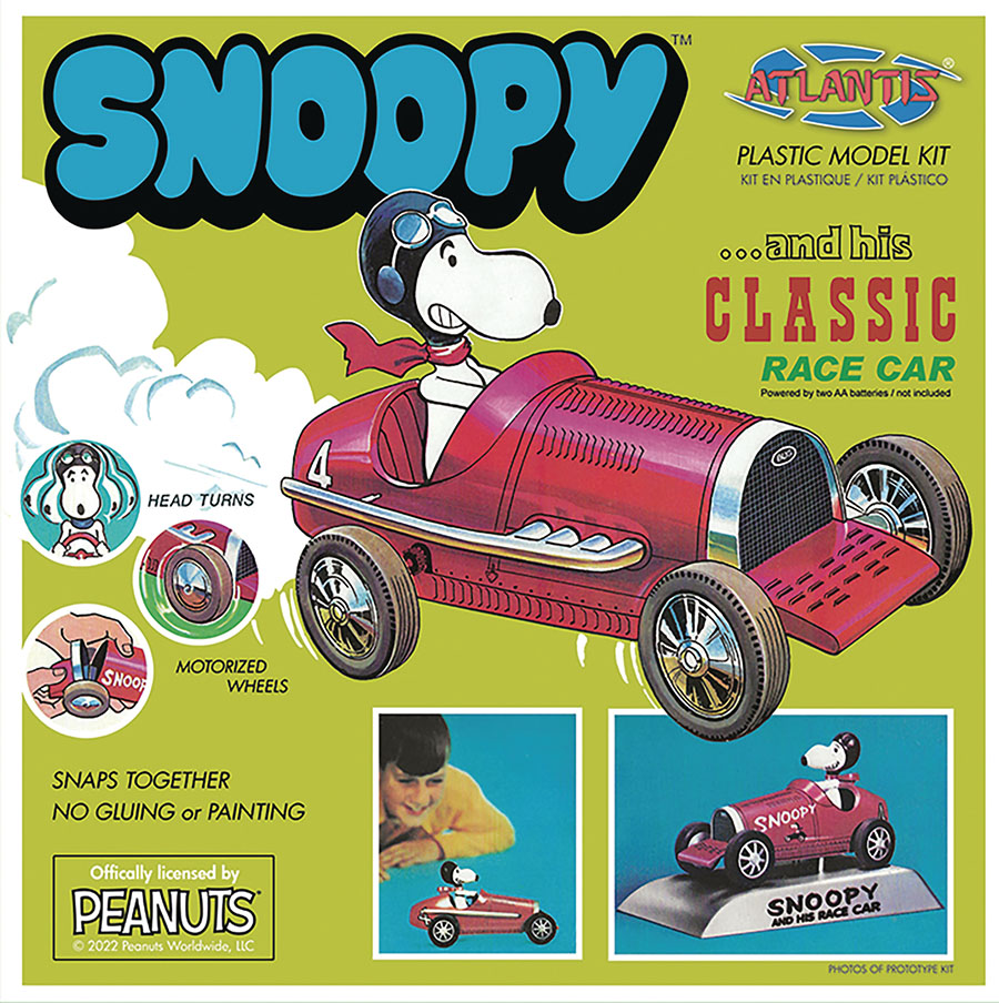 Snoopy And His Race Car Motorized Model Kit