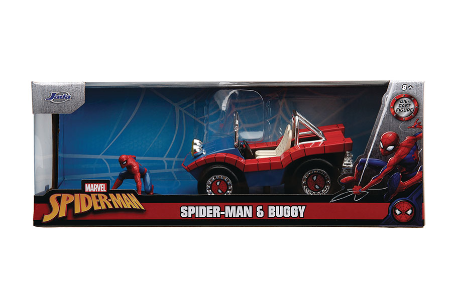 Hollywood Rides Spider-Man Spider-Man Buggy With Figure 1/24 Scale Die-Cast Vehicle