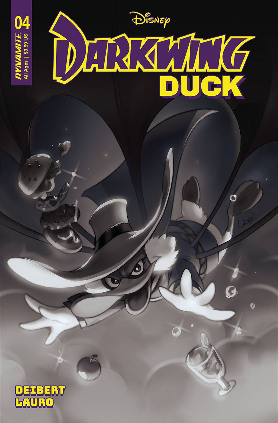 Darkwing Duck Vol 3 #4 Cover H Incentive Lesley Leirix Li Black & White Cover