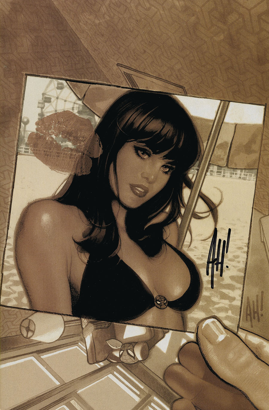 Amazing Spider-Man Vol 4 #800 Cover Z-M DF Exclusive Adam Hughes Sepia Variant Cover Signed By Adam Hughes