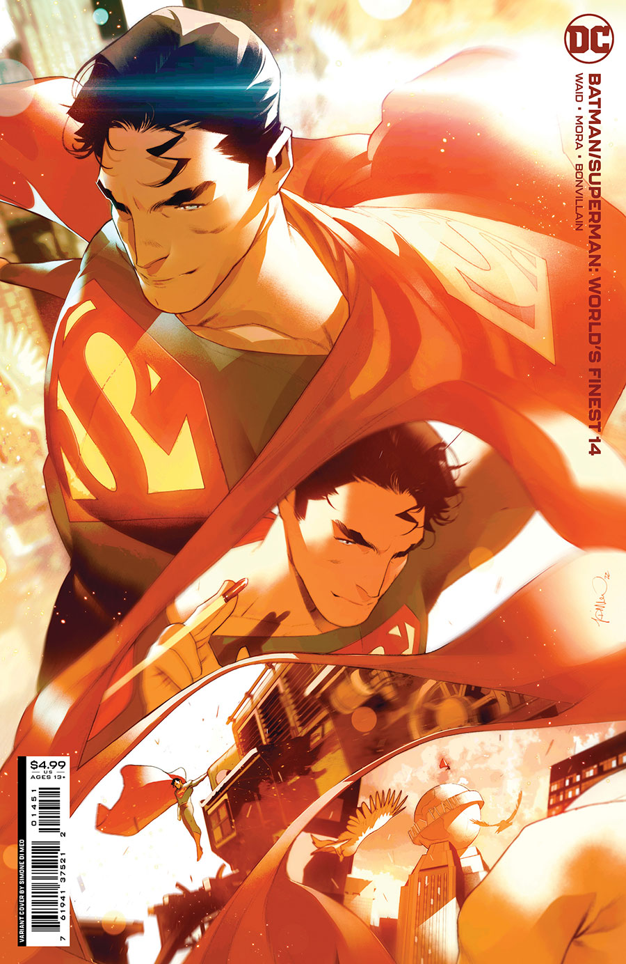 Batman Superman Worlds Finest #14 Cover C Variant Simone Di Meo Superman Card Stock Cover