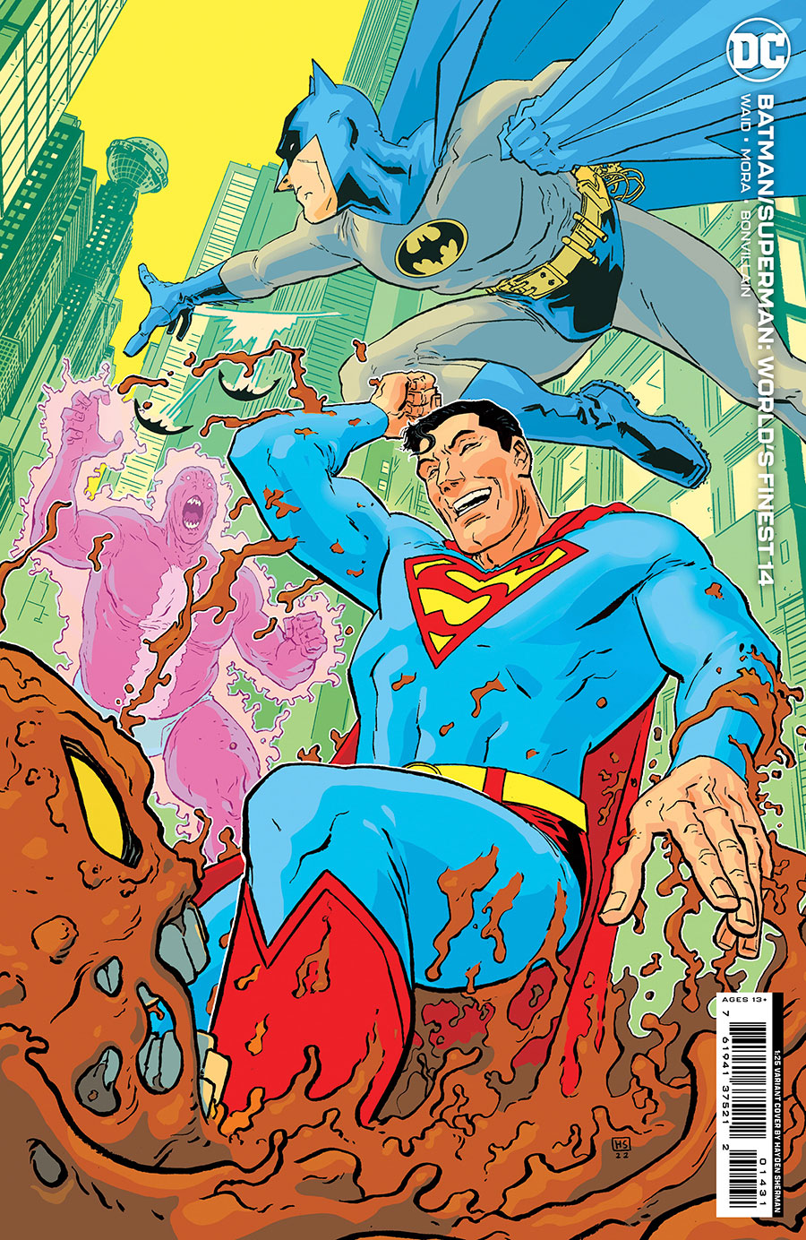 Batman Superman Worlds Finest #14 Cover D Incentive Hayden Sherman Card Stock Variant Cover
