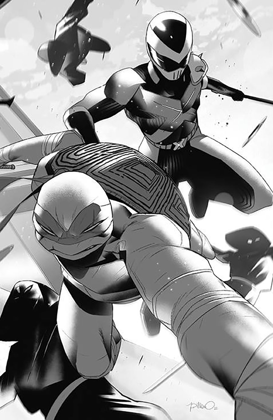 Mighty Morphin Power Rangers Teenage Mutant Ninja Turtles II #5 Cover G Incentive Simone Di Meo Virgin Variant Cover