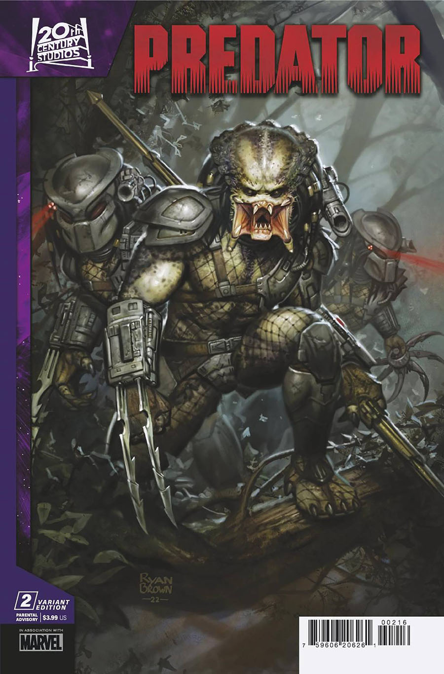 Predator Vol 4 #2 Cover C Incentive Ryan Brown Variant Cover