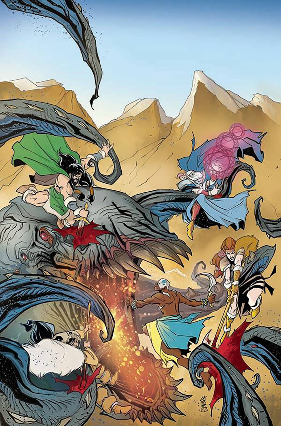 Mighty Barbarians #1 Cover I Incentive Giuseppe Cafaro The Brave And The Bold 28 Homage Virgin Cover