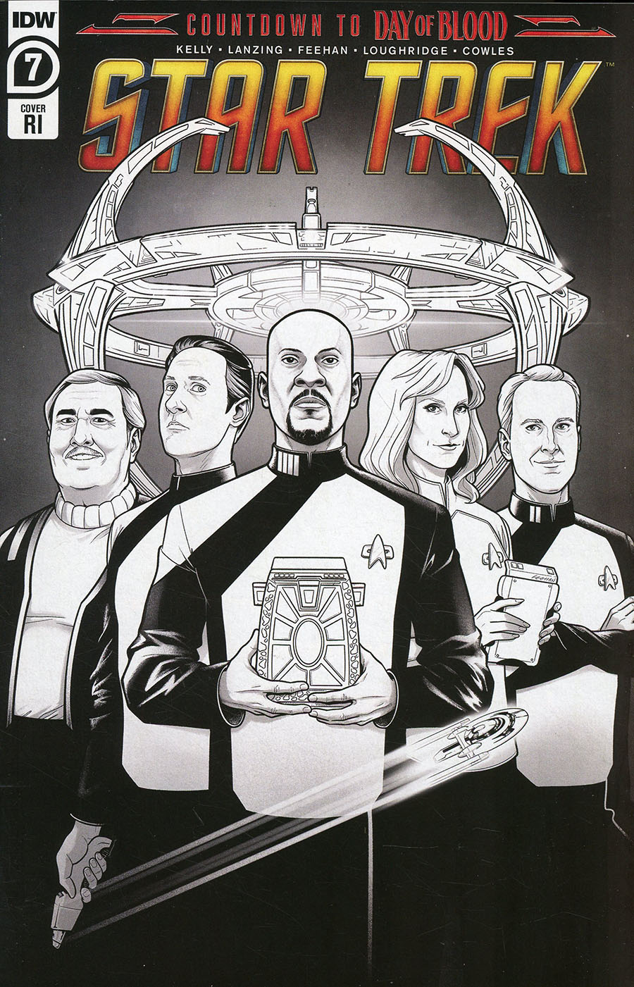 Star Trek (IDW) Vol 2 #7 Cover D Incentive Mike Feehan Black & White Cover