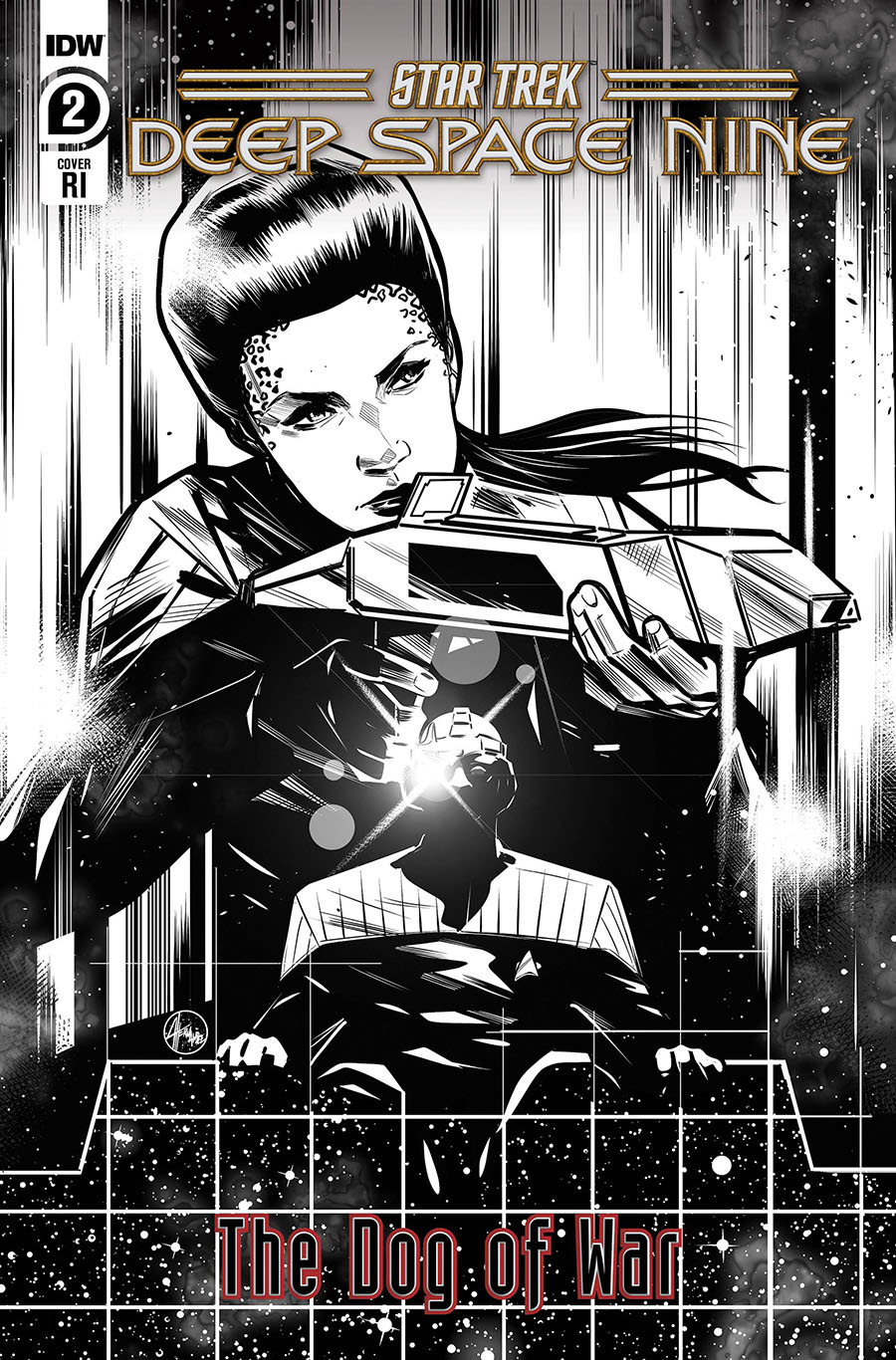 Star Trek Deep Space Nine Dog Of War #2 Cover D Incentive Angel Hernandez Black & White Cover