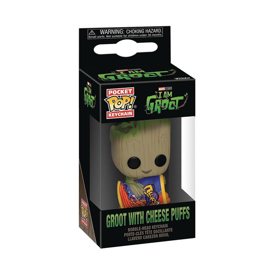POP Keychain I Am Groot - Groot With Cheese Puffs