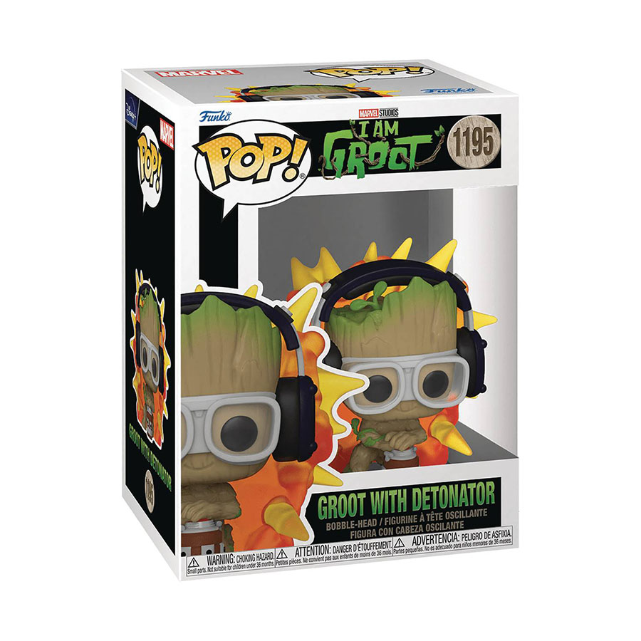 POP Marvel I Am Groot Groot With Detonator Vinyl Bobble Head