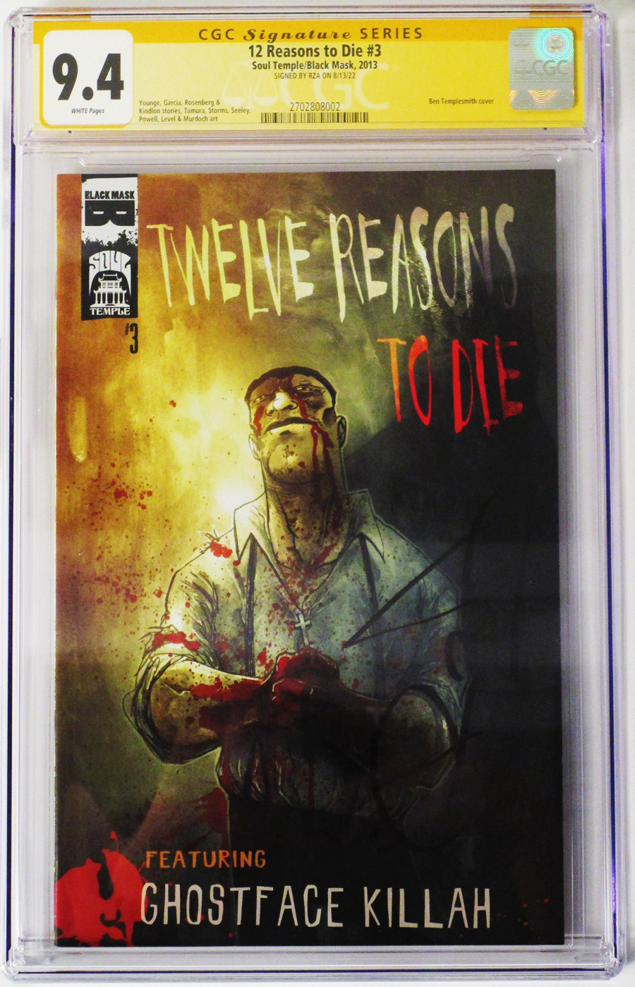 12 Reasons To Die #3 Cover B CGC Graded 9.4