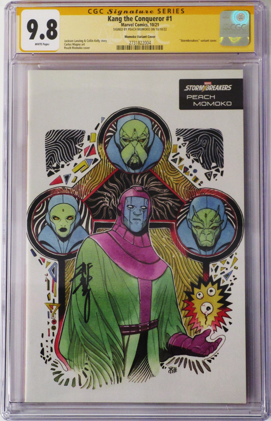 Kang The Conqueror #1 Cover O Variant Peach Momoko Stormbreakers Cover Signed By Peach Momoko CGC Graded 9.8