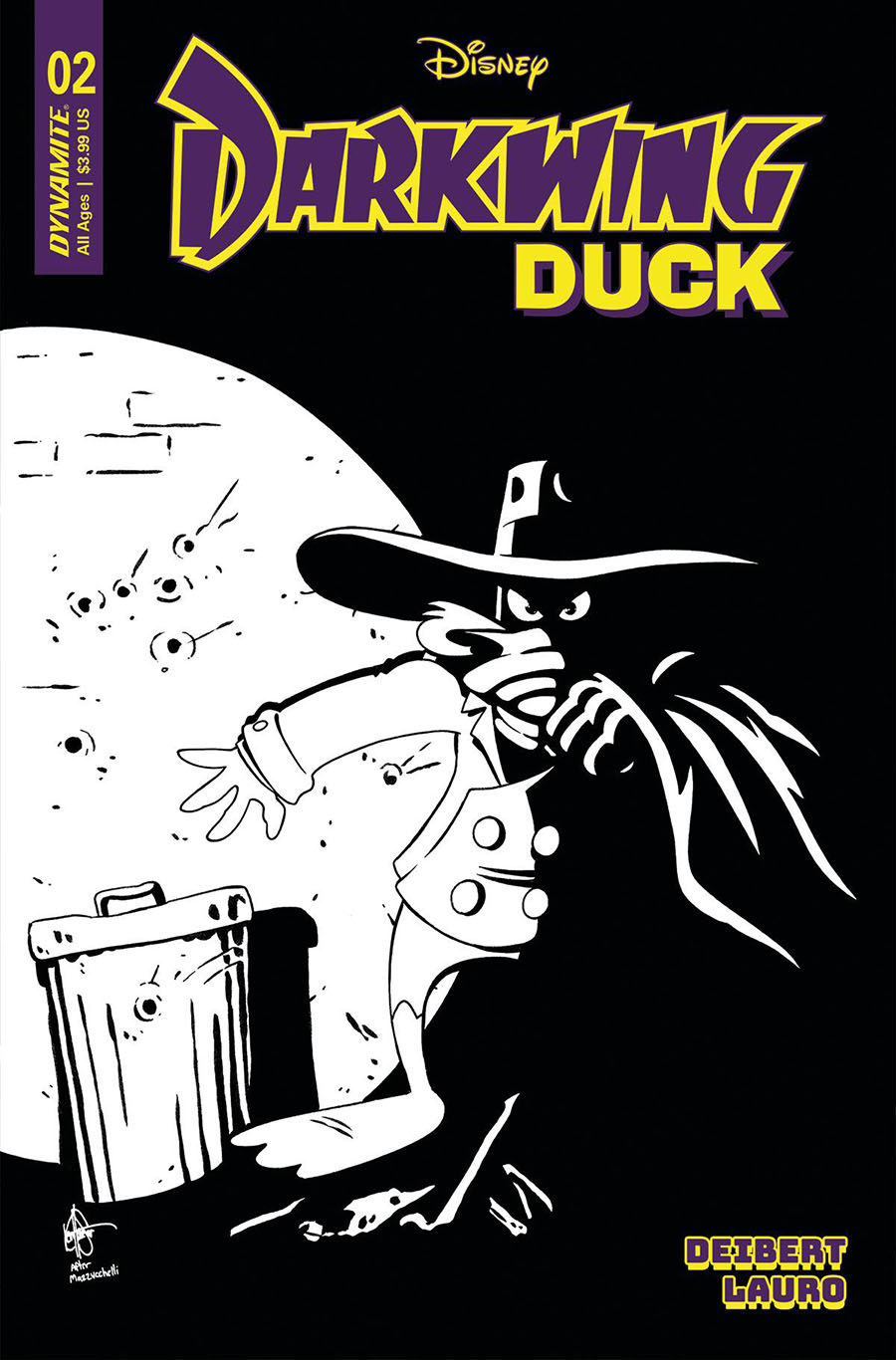 Darkwing Duck Vol 3 #2 Cover X Incentive Ken Haeser Black & White Cover