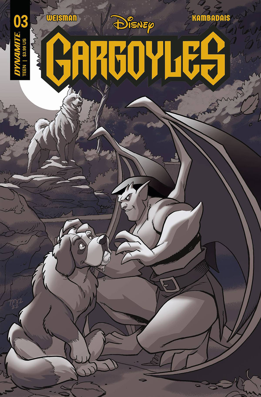 Gargoyles Vol 3 #3 Cover X Incentive Tony Fleecs & Trish Forstner Line Art Cover