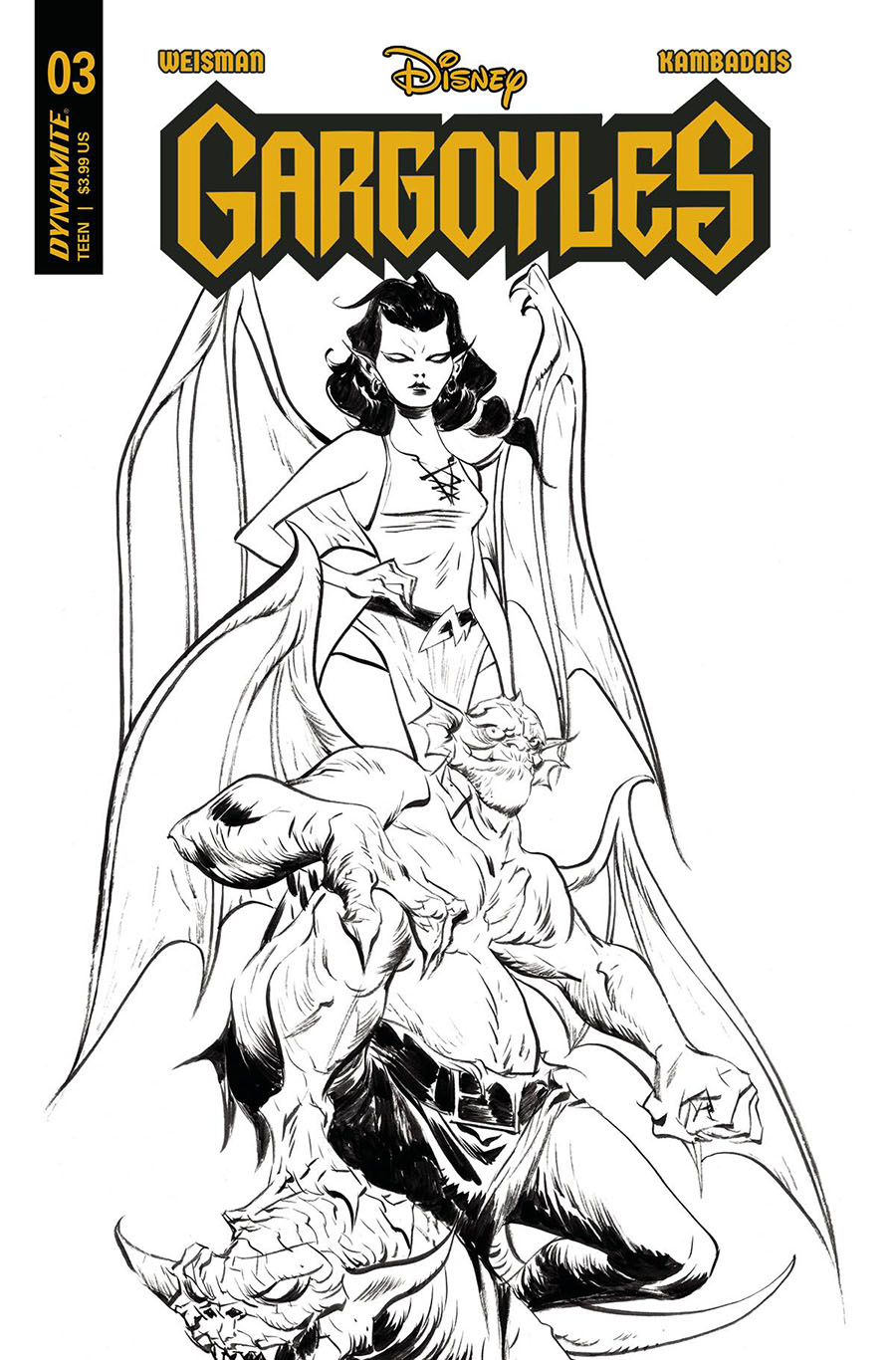 Gargoyles Vol 3 #3 Cover Y Incentive Jae Lee Line Art Cover