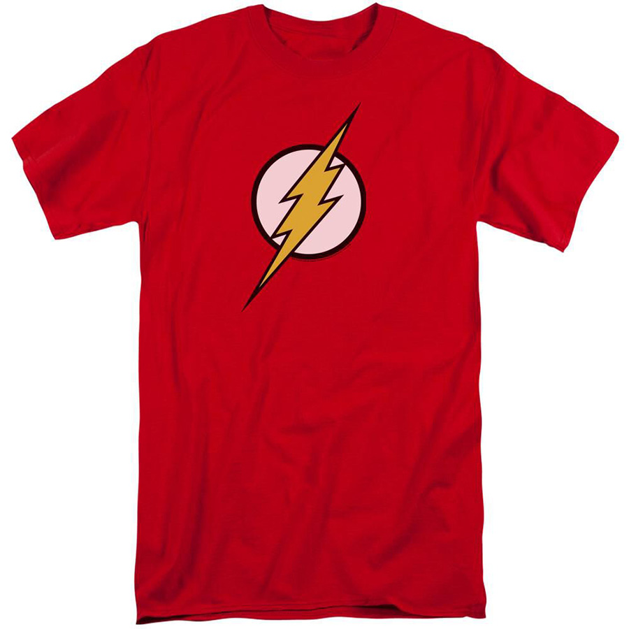 Flash Logo Red Mens T-Shirt Large