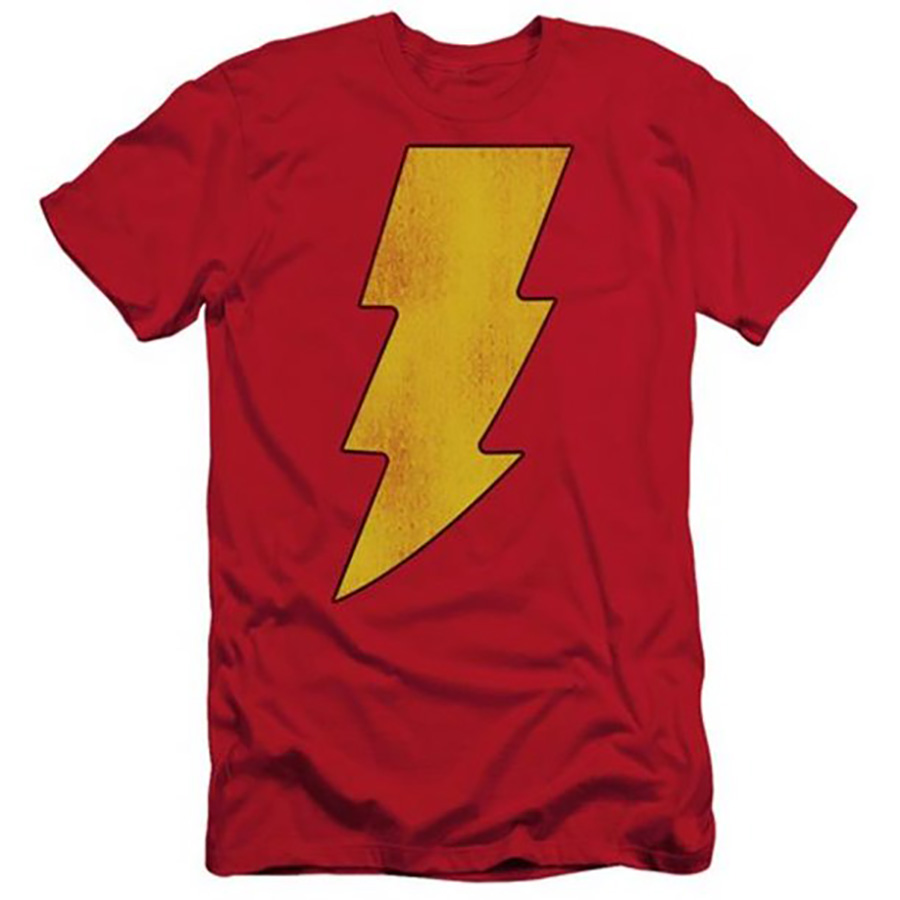 SHAZAM Logo Red Mens T-Shirt Large