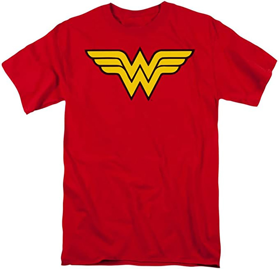Wonder Woman Logo Red Womens T-Shirt Large