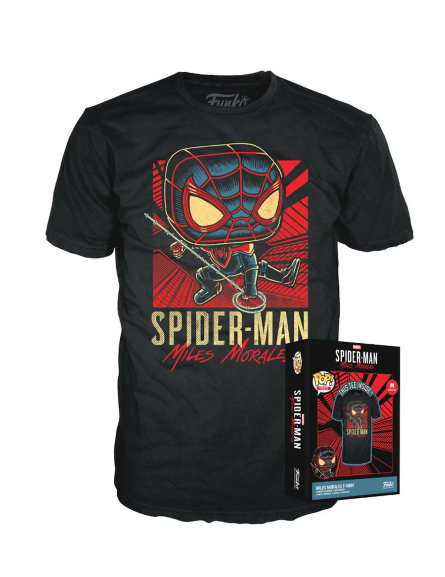 POP Boxed Tee Gamerverse Miles Morales T-Shirt Large