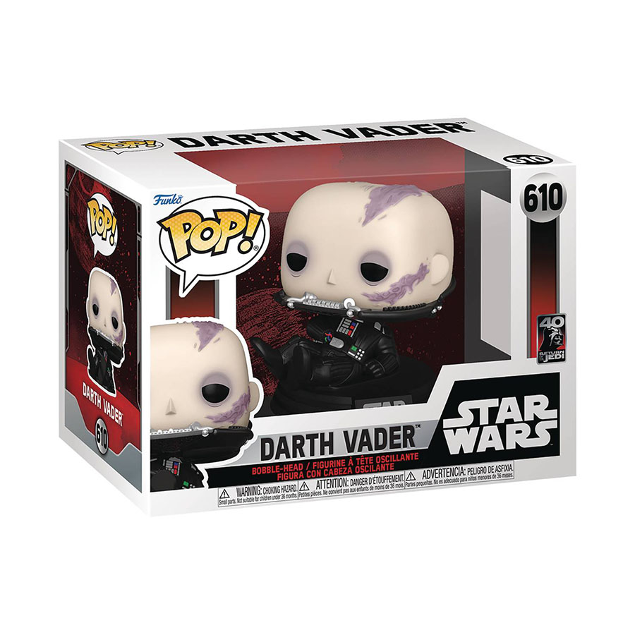 POP Star Wars Return Of The Jedi 40th Darth Vader Unmasked Vinyl Bobble Head