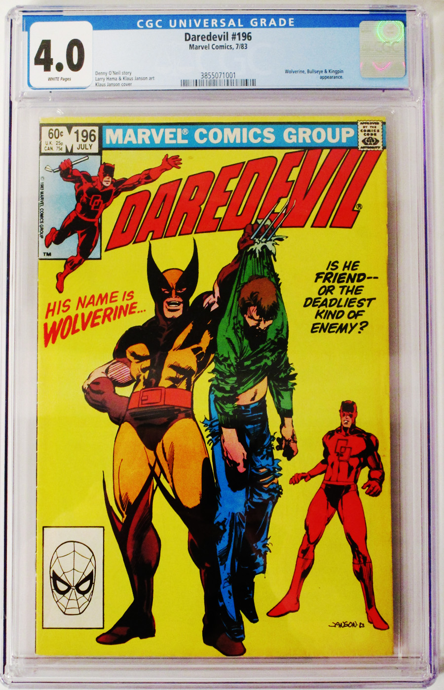 Daredevil #196 Cover B CGC 4.0